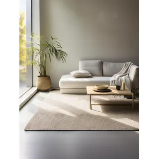 HANSE HOME Teppich – Natur Wohnzimmerteppich - Handgewebt & Natürlich – Boho Naturfaser Juteteppich für Wohnzimmer, Flur, Küche – Naturgold Beige, 160x230cm