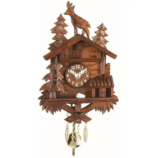 Trenkle Uhren Kuckulino Miniatur-Pendel Schwarzwald mit Quarzwerk und Kuckuck inkl. Batterie TU 2028 PQ Song
