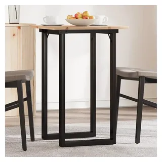 vidaXL Esstisch O-Gestell 50x50x75 cm Massivholz Kiefer und Stahl