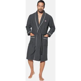 Hausanzug JAN VANDERSTORM "Bademantel ROLFGARD", Herren, Gr. 5XL, grau (dunkelgrau), Obermaterial: 100% Baumwolle CO., Homewear-Sets Hausanzug