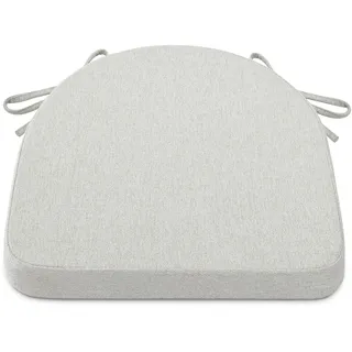 Shinnwa Stuhlkissen mit Bändern für Esszimmerstühle, 43,2 x 41,6 cm, rutschfest, für Küche, Esszimmer, Stuhlpolster und Sitzkissen mit maschinenwaschbarem Bezug, gebrochenes Weiß