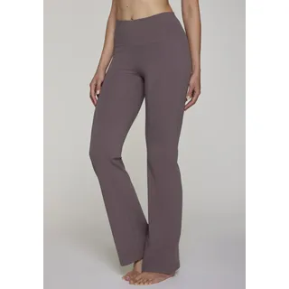 Jazzpants LASCANA ACTIVE, Damen, Gr. 40/42, N-Gr, grau (taupe), Single Jersey, Obermaterial: 95% Baumwolle, 5% Elasthan, unifarben, Basic, lang, Hosen Jazzpants, mit breitem Bündchen, Topseller