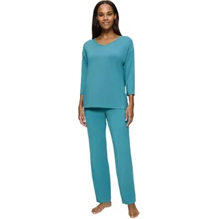 Triumph Timeless Sensuality PK 3/4 Sleeves, Pyjama-Set Damen, Türkis (Quiet Turquoise), 42