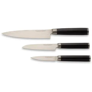 Echtwerk Damaszener Messer Set, 3-TLG, Kochmesser/Küchenmesser, kleines Santokumesser/ japanisches Messer, Schälmesser/Gemüsemesser, Damaststahl, Messergriffe aus Pakka-Holz, Aufbewahrungs-Kassette