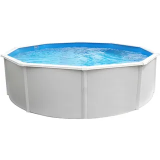 Pool-Set , Weiß , Metall, Kunststoff , 4-teilig , 132 cm , Freizeit & Co, Pools & Wasserspaß, Pools