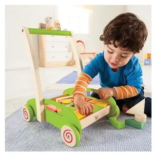 Hape Push & Pull Bau-Wagen, E0371 - Grün