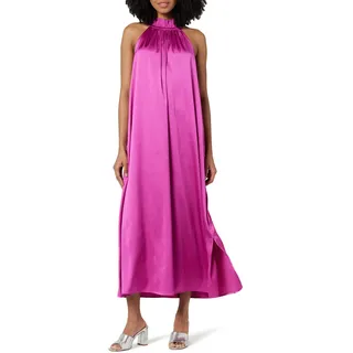 The Drop Maxikleid für Damen, Arlette Seidiger Stretch und Neckholder, Wildes Lila, XL