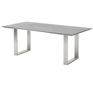 Niehoff Gartentisch 160 x 95 x 76 cm Grau/Weiß