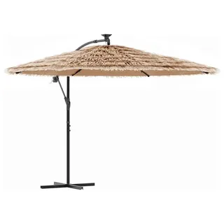 vidaXL Sonnenschirm mit LED und Stahlmast Braun 290x290x238 cm - Braun