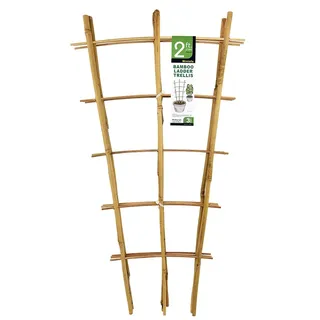 Mininfa Rankgitter aus natürlichem Bambus, 61 cm hoch, Gartenleiter, Rankgitter für Kletterpflanzen, Gemüse, Töpfe, 3 Stück