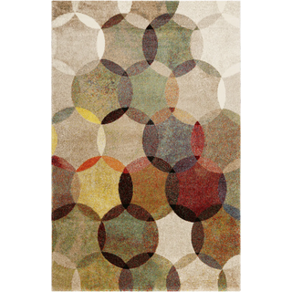 Teppich ESPRIT "Modernina ESP-3378" Gr. 3, bunt (multi, grün), B:120cm H:13mm L:170cm, Kunstfaser, Teppiche, Teppich, weicher Kurzflor in modernem Design, Wohnzimmer, Schlafzimmer, bunt