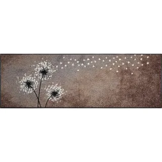 Erwin Müller Fußmatte "Pusteblume" taupe Größe 60x180 cm - äußerst robust, strapazierfähig und langlebig, in der Maschine waschen und trocknen, rutschfeste Rückseite