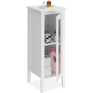 Relaxdays Badezimmerschrank 81 x 30 x 33 cm Weiß
