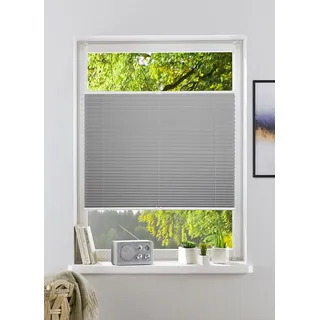 Plissee OTTO HOME "GELLO" Gr. 15, grau (grau, grau, grau), B:30cm H:130cm, Obermaterial: 100% Polyester, Plissees, Plissee, in Streifen-Optik, Klemmfix, im Fixmaß, Sonnenschutz für Fenster & Tür, Topseller