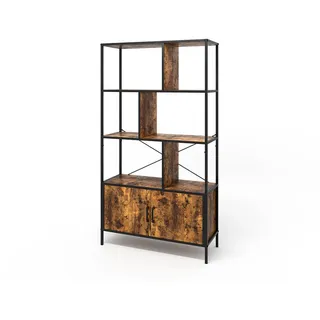 Vicco Bücherregal Fyrk 80 x 30 x 146,5 cm Eiche rustikal