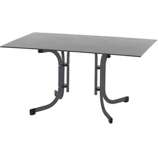 Siena Garden Sola Gartentisch 140 x 90 x 71 cm Silber/Dark Stone