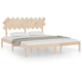 vidaXL Massivholzbett 180x200 cm - Braun
