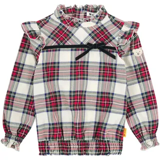 Steiff Bluse Langarm EU Größe 128 Eggnog, Mädchen Bluse, Kinderbluse langärmelig, Hemden für Kleinkinder, schick und bequem für feierliche Anlässe, waschmaschinenfest
