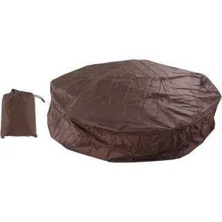 Wasserdichte runde Whirlpool Abdeckung 190x30cm Braun Polyester - Braun