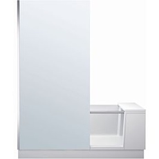 Bild von Shower + Bath Badewanne mit Tür, Nischenversion, Glas links, DuroCast® Plus, weiß