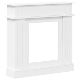 vidaXL Kaminumrandung Weiß 102 x 26 x 100 cm Holzwerkstoff - Weiß