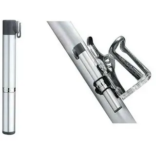 Topeak Micro Rocket Alu Fahrradpumpe aus gebürstetem Alu Silber Einheitsgröße