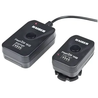 Kaiser Fototechnik Kaiser FlashTrig 16 Set Funk-Studioblitzauslöser (Funk), Fernauslöser, Schwarz