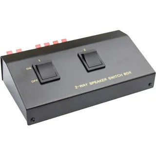 Good Connections Lautsprecher Umschaltbox zum Anschluss von 2 Lautsprecherpaaren, - Schwarz