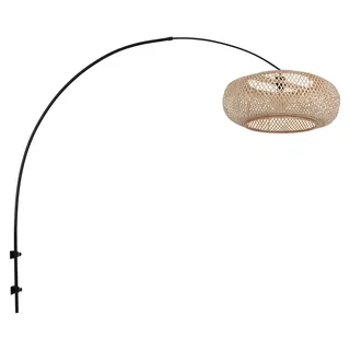 Steinhauer - wandleuchte - Sparkled Light - natürlich schwarz - bambus metall - E27 - 4404ZW - Schwarz