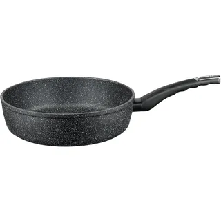 Schmorpfanne Granit Evolution 24 cm, Micro-Waben-Struktur, ELODUR® Professional Antihaftversiegelung, induktionsgeeignet, schwarz, Neu