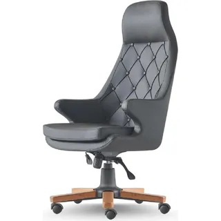 Büroeinrichtung Bürotisch Chefsessel Sideboard Stauraum Klassisch Braun