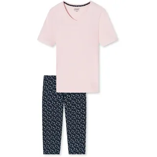 Uncover by Schiesser Damen Schlafanzug 3/4, rosé, 36