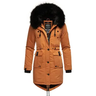 Wintermantel NAVAHOO "Wintermantel Luluna Prc", Damen, Gr. S, braun (rusty cinnamon), Obermaterial: 100% Polyester PES.  Obermaterial: Futter: 100% Polyester PES. 100% Polyester PES., Mäntel Wintermantel