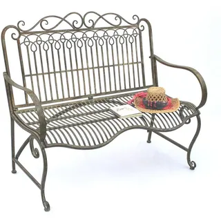 DanDiBo Ambiente Gartenbank 110 x 98 x 110 cm Patina Grün/Braun