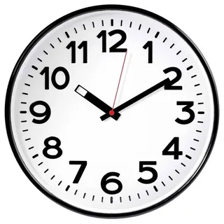 EUROTIME Quarz Wanduhr 30,00 cm 82320 schwarz