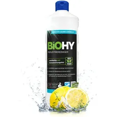 BiOHY Industriereiniger (1l Flasche) | nicht schäumender Werkstattreiniger | Schmutzbrecher gegen Fette & Öle | ideal für Metall, Kunststoff, Glas, Werkzeuge | für wasserfeste Oberflächen