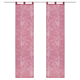 my home Schiebegardine »Anna« Schlaufen 1 Stk. tlg. Inkl. Beschwerungsstange, rot