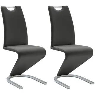 MCA Furniture Freischwinger Kunstleder braun 2er Set