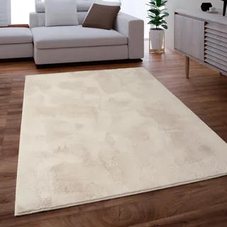 Paco Home Fellteppich »Kunstfell Soft 380« rechteckig 14 mm Höhe Langflor, Kuschelteppich - besonders weich, Uni-Farben, beige