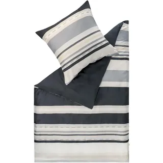 Esprit Salmlo Gestreift Baumwolle Grau 135 x 200 cm + 80 x 80 cm