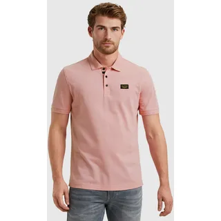 Poloshirt PME LEGEND, Herren, Gr. M, light lila, Web, Obermaterial: 95% Baumwolle, 5% Elasthan, unifarben, normal hüftbedeckend, Rundhals, Shirts Poloshirt, mit Logostickerei
