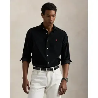 Polo Ralph Lauren für Herren. 710P00518011 Custom Fit Cordhemd schwarz (XL), Lässig, Baumwolle, Langarm
