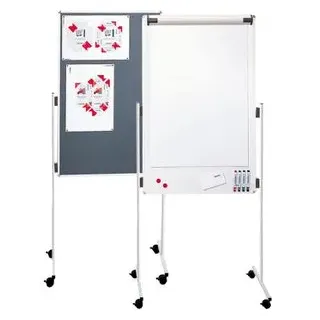 Franken Kombiflipchart 76 x 121 cm Blau/Grau/Weiß