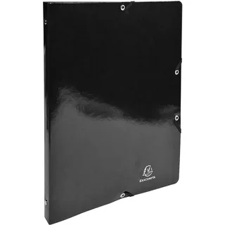 Exacompta 51829E Ringhefter Iderama aus starkem Colorspan-Karton für DIN A4, 4-O Ring, mit Gummizügen, Rücken 20 mm, 1 Stück Zufallsfarbe ideal für Schule und Büro Ringordner Ringbuchordner