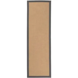 carpetfine Sisalteppich »Sisal | auch als Läufer erhältlich« rechteckig 5 mm Höhe mit Bordüre, Anti Rutsch Rückseite, viele Größen, Wohnzimmer, grau