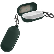 kwmobile Hülle kompatibel mit Sony WF-C500 Hülle - Kopfhörer Case - TPU Silikon Cover - Schutzhülle in Dunkelgrün