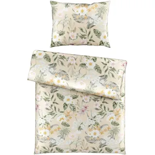 Esposa Bettwäsche , Gelb , Textil , Floral , 140x200 cm , atmungsaktiv, schadstoffgeprüft , Heimtextilien, Bettwäsche & Leintücher, Bettwäsche, Satin-Bettwäsche