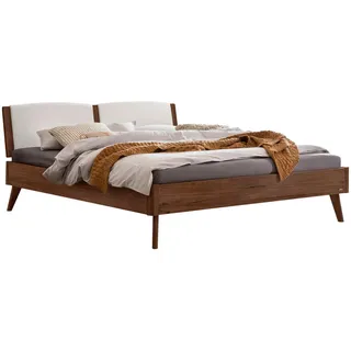 Hasena Bett , Weiß, Nussbaumfarben , Holz , Nussbaum , massiv , Höhe ca. 22 cm , 140x200 cm , in verschiedenen Holzarten erhältlich, in verschiedenen Größen erhältlich , Holzmöbel, Holzbetten, Sonstige Holzbetten