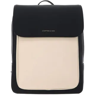 Kapten & Son Rucksack Tromso Cream Black 9 L | Rucksack Damen & Herren Schwarz-Beige | ideal als Tagesrucksack, Daypack, Rucksackhandtasche