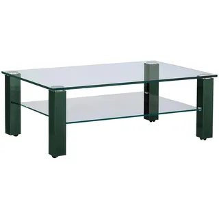Couchtisch , Grün , Metall, Glas , rechteckig , eckig , 70x42.5x110 cm , Wohnzimmer, Wohnzimmertische, Couchtische, Couchtische Glas